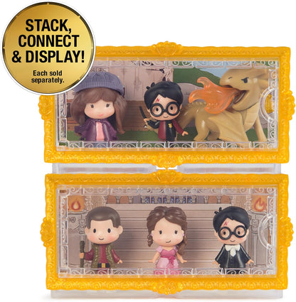 Wizarding World Harry Potter, Micro Magical Moments Year 4 Figure Set with Harry, Hermione & Viktor Krum & Display Case, Kids Toys for Ages 6+