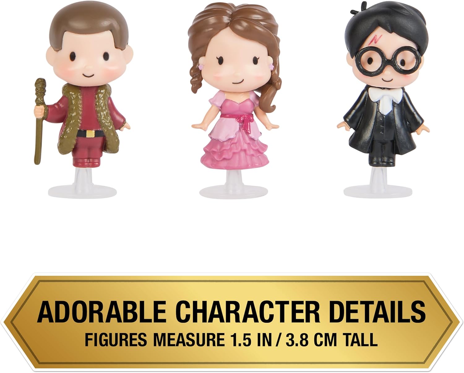 Wizarding World Harry Potter, Micro Magical Moments Year 4 Figure Set with Harry, Hermione & Viktor Krum & Display Case, Kids Toys for Ages 6+