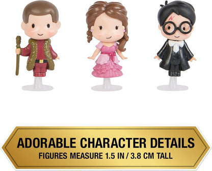 Wizarding World Harry Potter, Micro Magical Moments Year 4 Figure Set with Harry, Hermione & Viktor Krum & Display Case, Kids Toys for Ages 6+