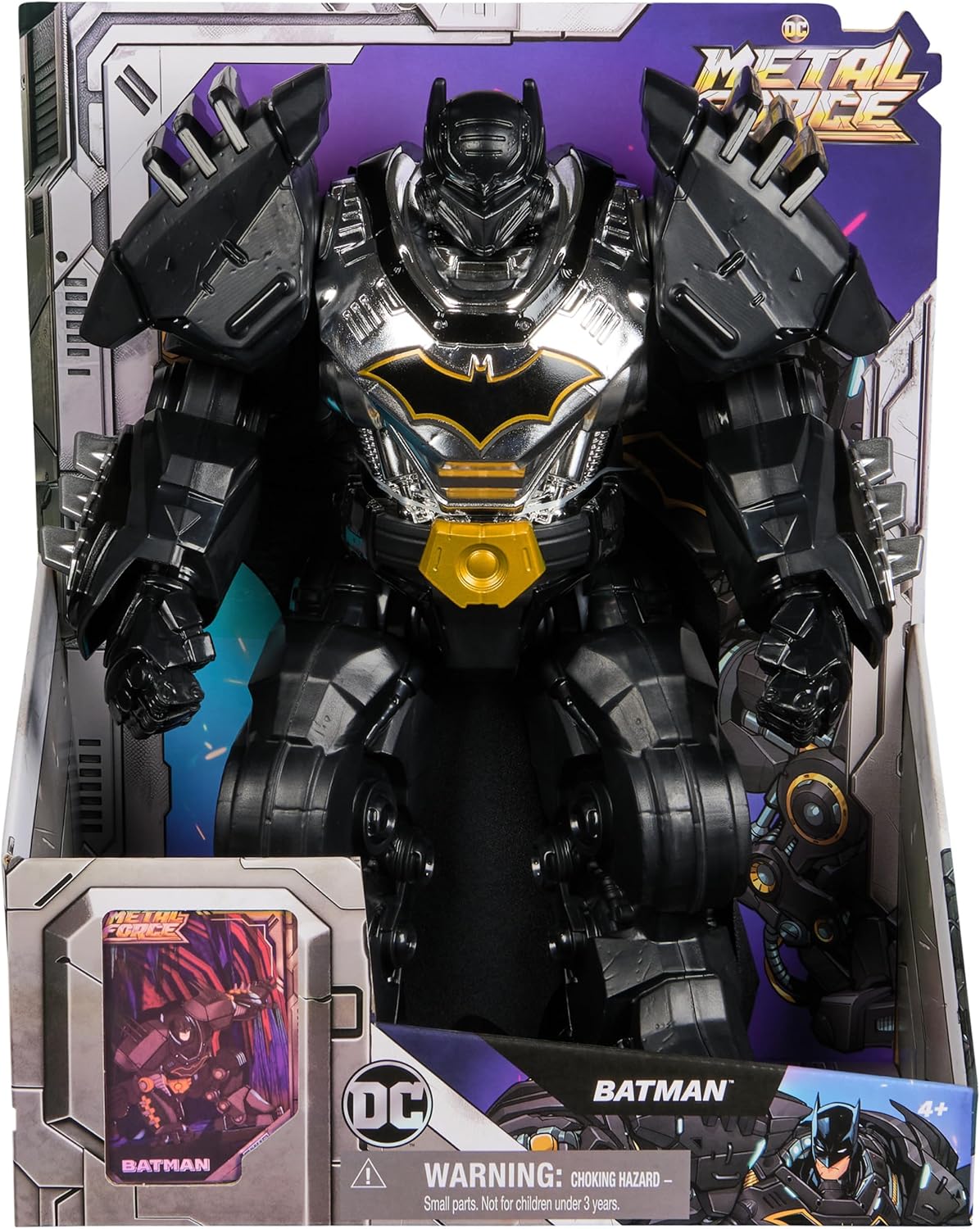 DC Metal Force Batman Action Figure, 30 cm Tall with 8 Points of Motion for Action-packed Adventures. For Ages 4+