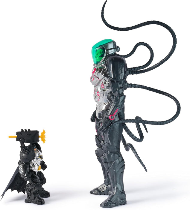 DC Comics, Metal Force Brainiac vs. Batman Action Figure Pack, 12-Inch Extra Large Brainiac, Exclusive 4-inch Batman Figure, Includes Character Card, Kids Toys for Boys and Girls Ages 4+