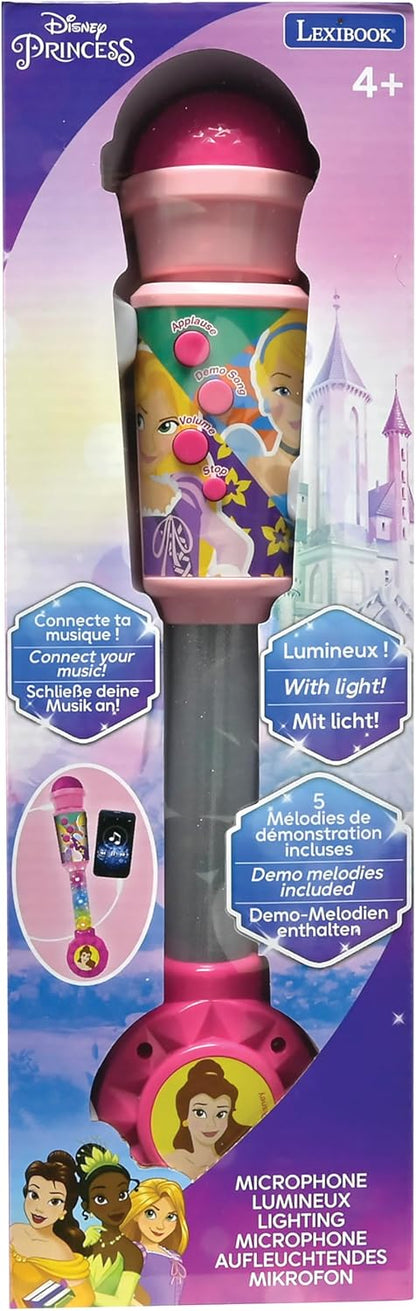 Lexibook, Disneyprinses, Lichtgevende Microfoon voor kinderen, Muzikaal Speelgoed, Ingebouwde luidspreker, Lichteffecten, Aux-in aansluiting, Roze, MIC90DP