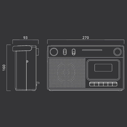 Radio Cassette Muse M-152 Rc Black