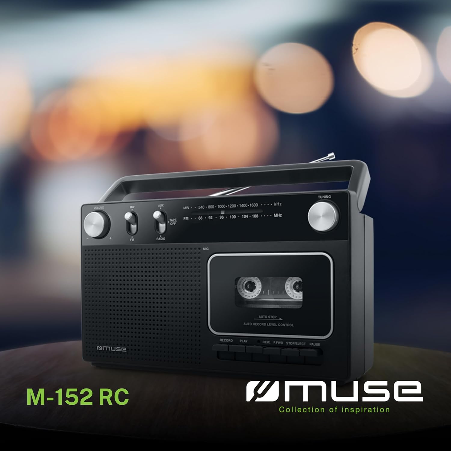 Radio Cassette Muse M-152 Rc Black