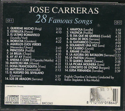 Jose Carreras - 28 Famous Songs