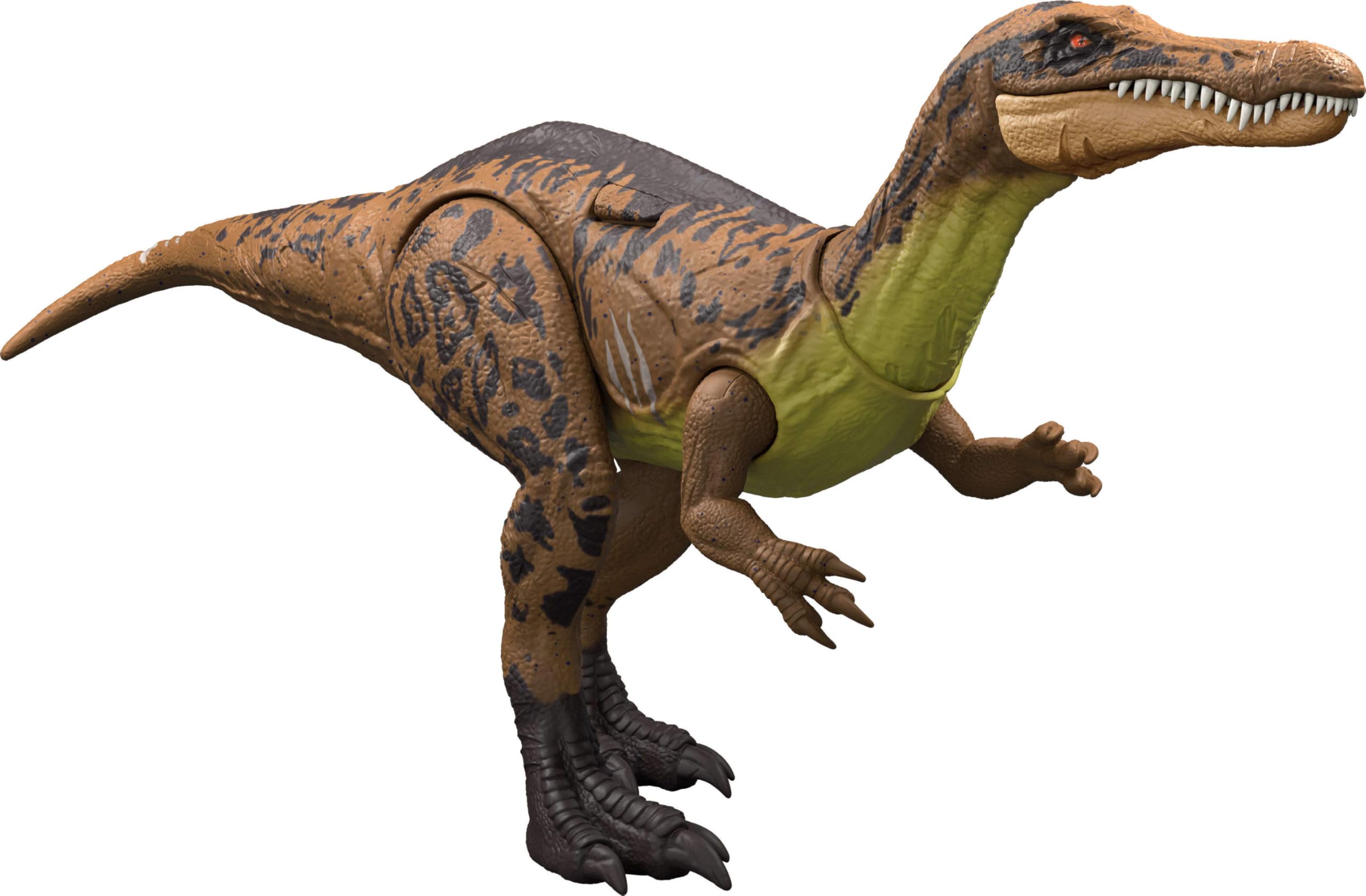 Mattel Jurassic World Chaos Theory Gigantic Trackers Suchomimus Dinosaur Action Figure, Large Species Toy with Thrash Attack & Chomp, Digital Play