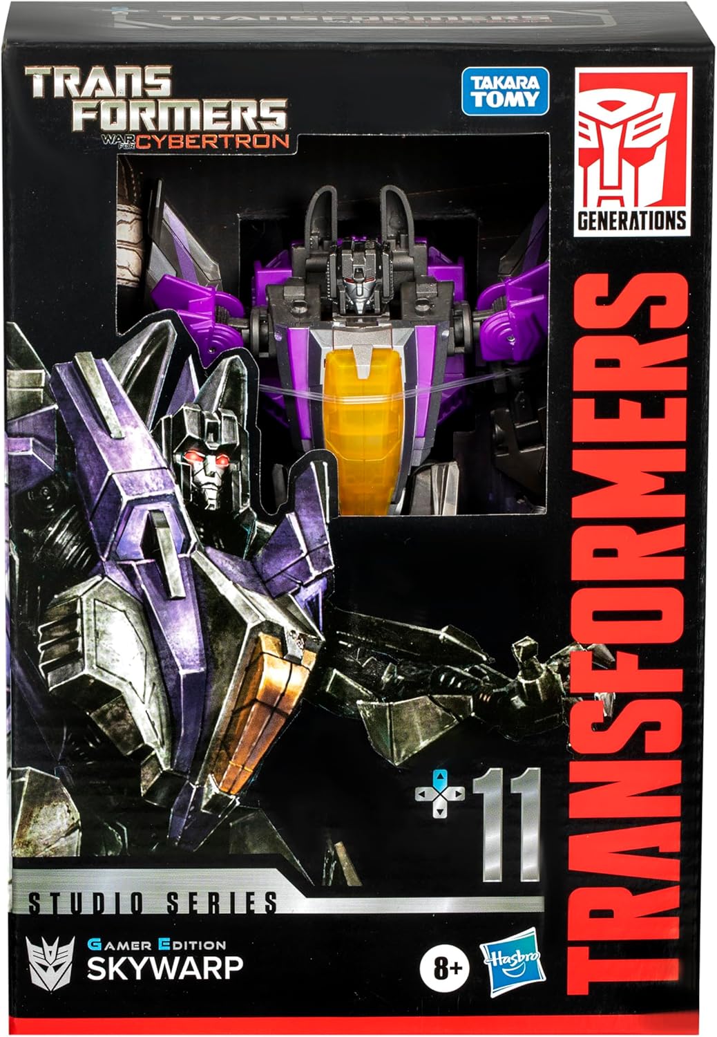 Transformers Studio Series Voyager Class War for Cybertron 11 Gamer Edition Skywarp Action Figure