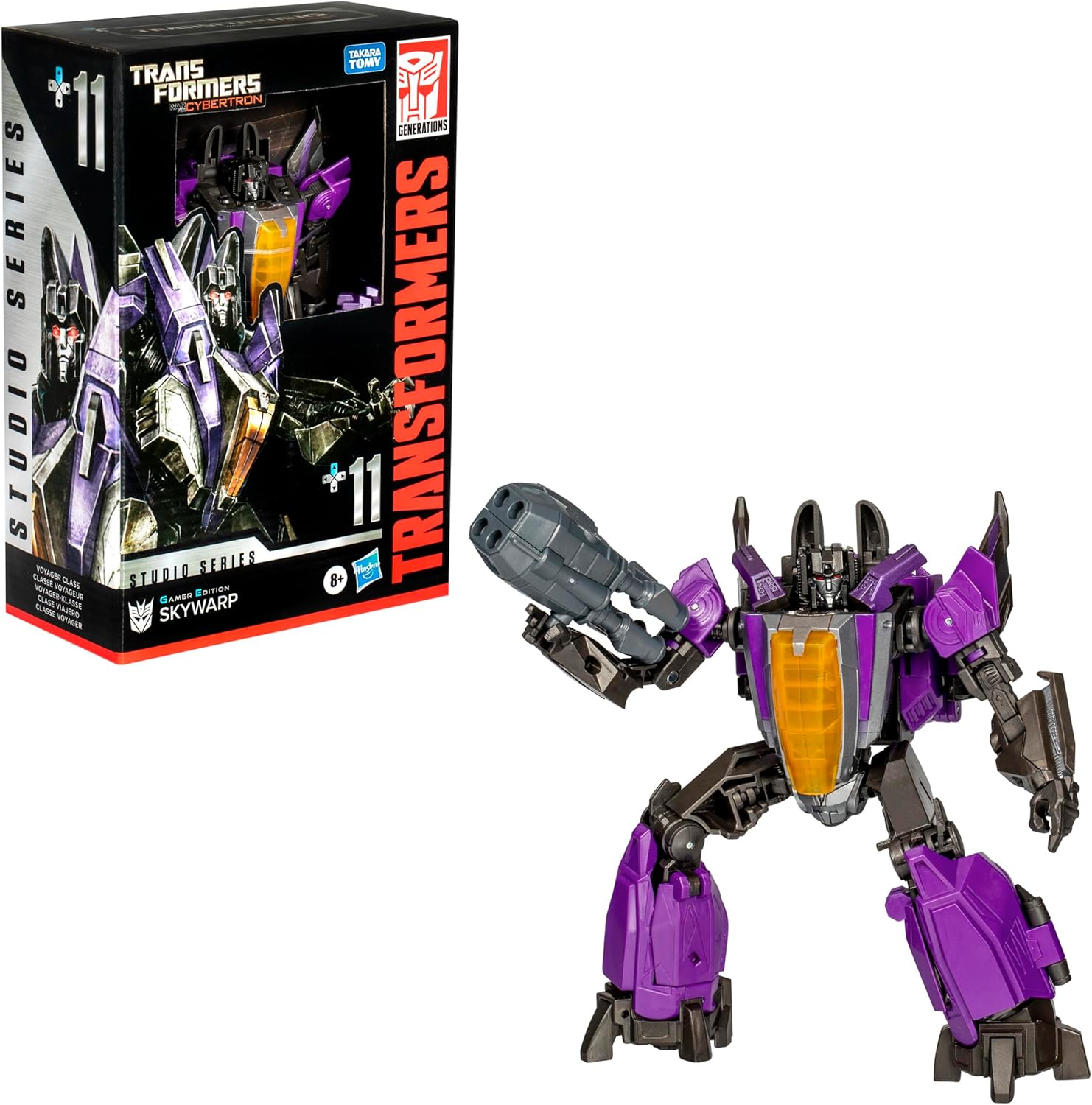 Transformers Studio Series Voyager Class War for Cybertron 11 Gamer Edition Skywarp Action Figure