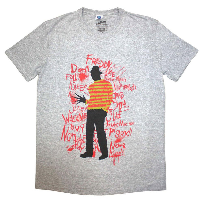 Nightmare On Elm Street (A): Rock Off - Freddy Scribble Font (T-Shirt Unisex Tg. Xl)
