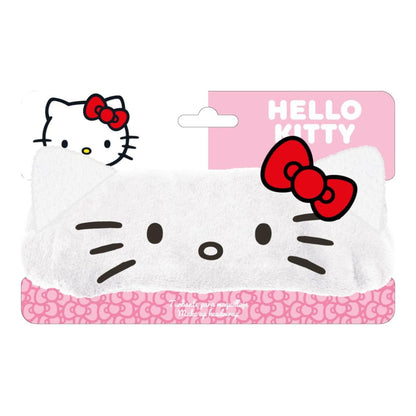 CERDÁ LIFE'S LITTLE MOMENTS | Fascia per il trucco Hello Kitty – morbida e regolabile, ideale per la pulizia del viso, il trucco e la spa