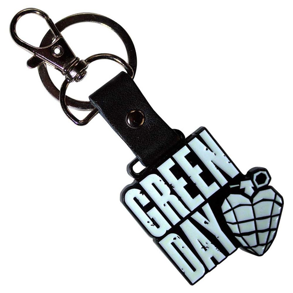 Green Day - Green Day Keychain: Stacked Logo & Grenade