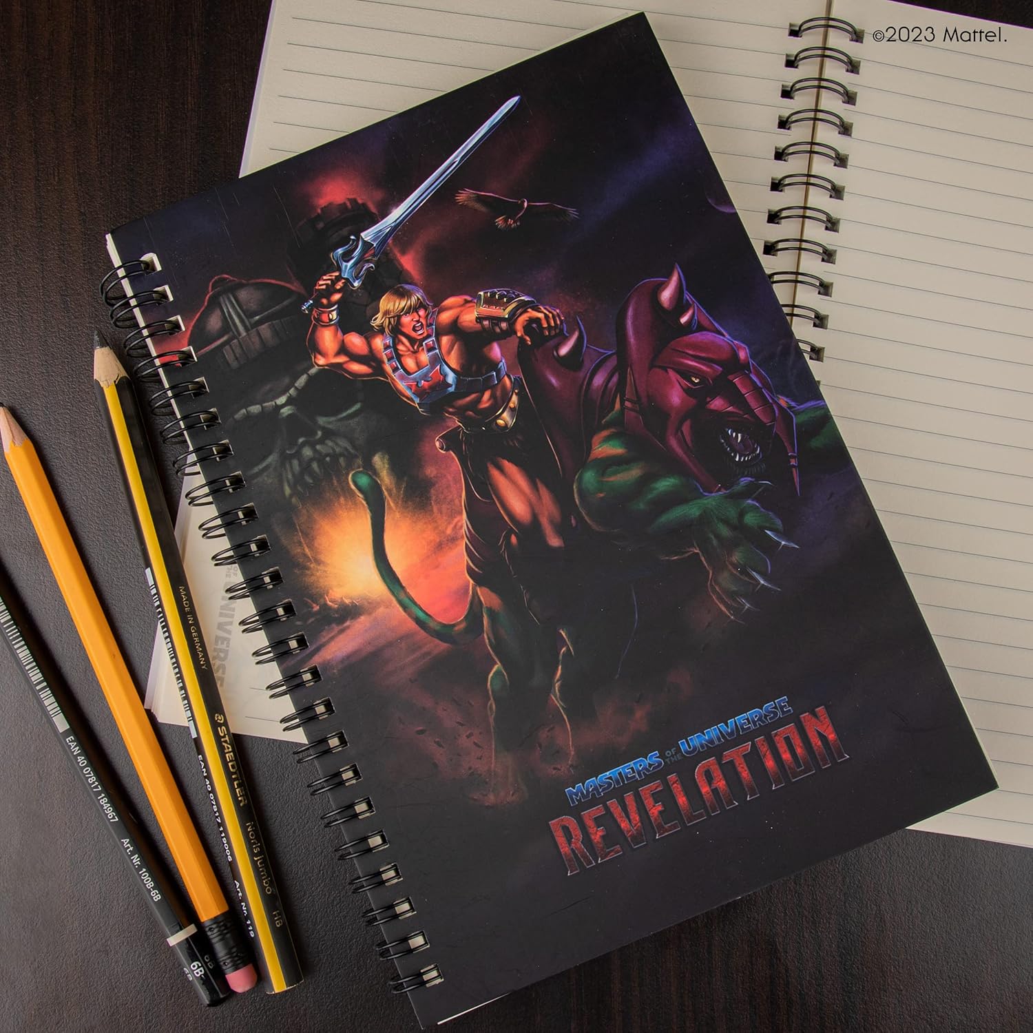 Cinereplicas MOTU - He-Man und Battle Cat Spiralnotizbuch 120p 14.5 * 21cm - Offizielle Lizenz