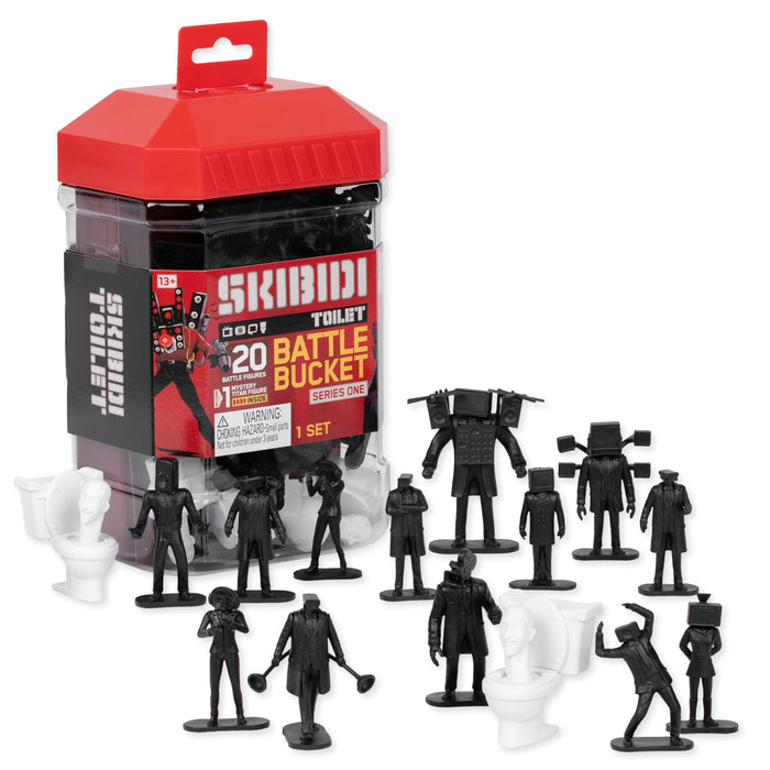 Skibidi Toilet Battle Bucket, Collectible Figures, Officially Licensed Merch