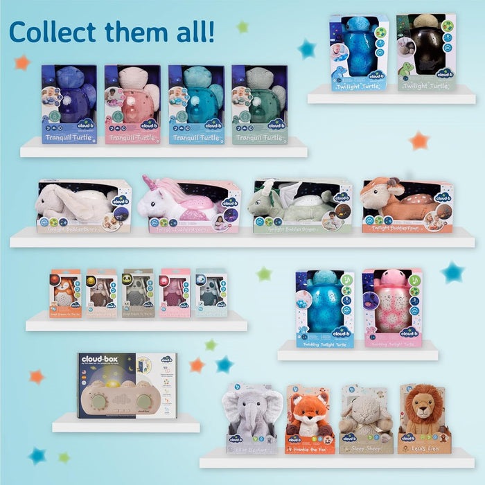 Cloud b Reise-Soundmaschine mit beruhigendem Licht, 4 weiße Geräusche und 4 Schlaflieder, reaktivierender intelligenter Sensor, Sweet Dreamz Cat