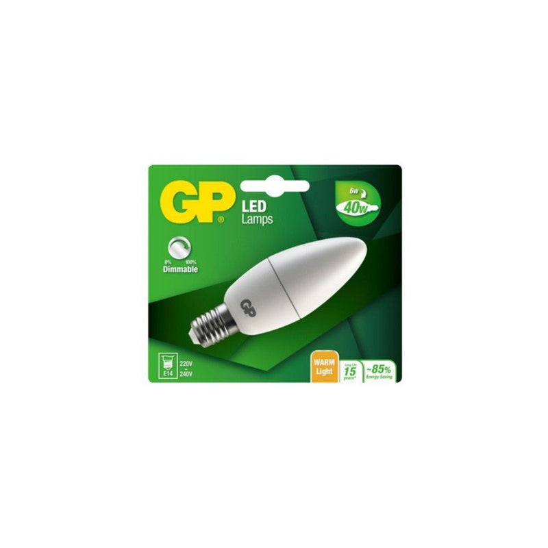 `Gp - Led Lamp Mini Candle, E14, Dim, 6W (40W), 470Lm`