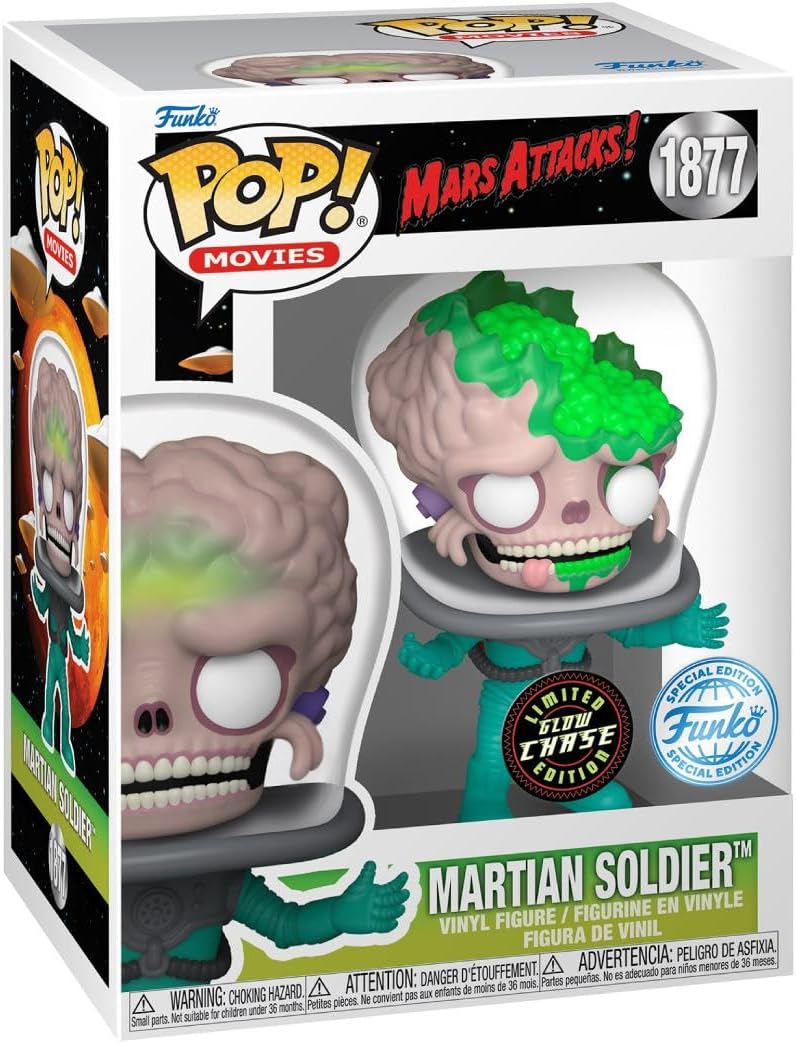 FUNKO POP! Movies: Mars Attacks - Martian Soldier (Styles May Vary) (Glow) (SPC