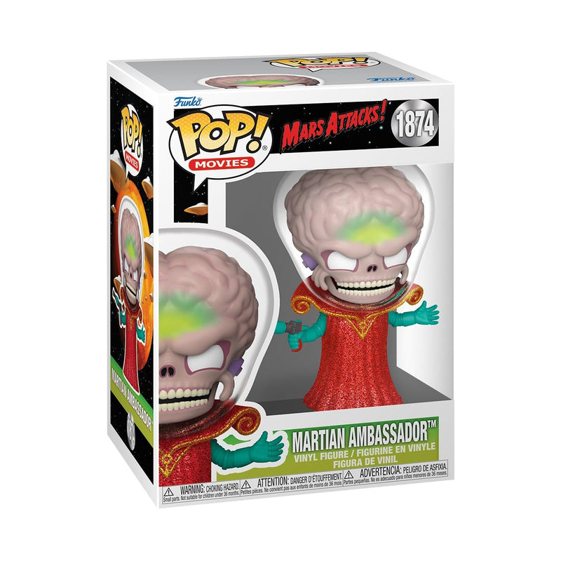 Funko POP! Movies: Mars Attacks - Alien Leader Leader - Mars Attacks Film - Collectable Vinyl Figure - Gift Idea - Official Merchandise - Toys for Kids & Adults - Movies Fans