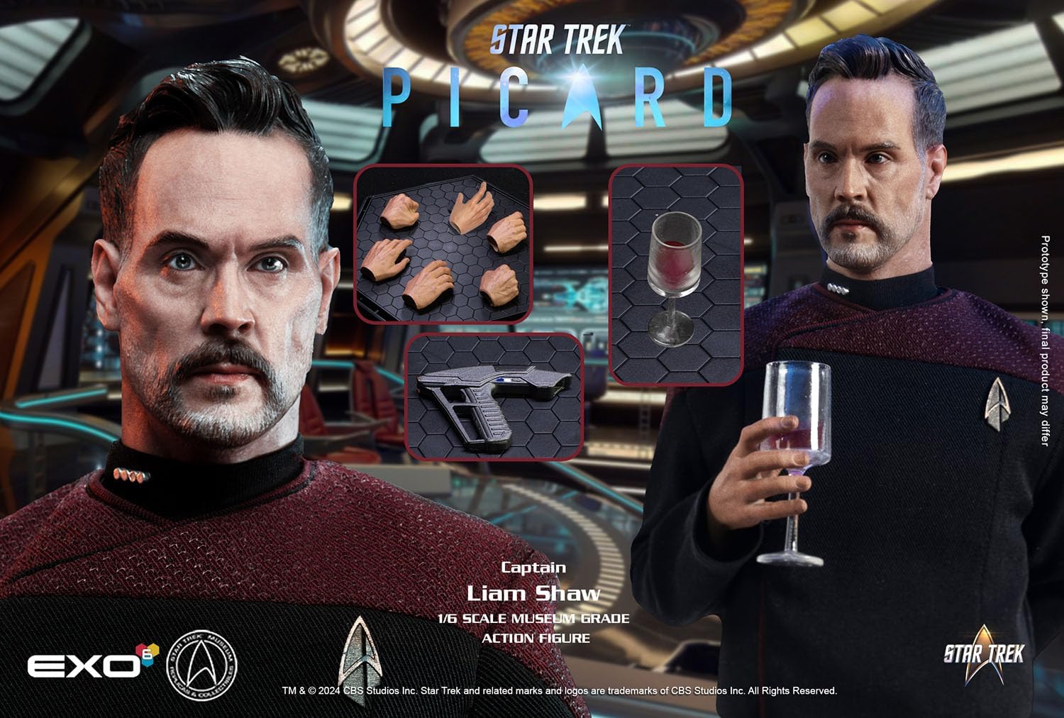 Star Trek: Picard Action Figure 1/6 Captain Liam Shaw 30 Cm