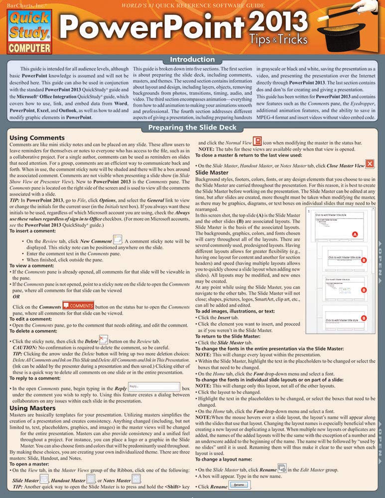 Powerpoint 2013 Tips & Tricks (Quick Study Computer)
