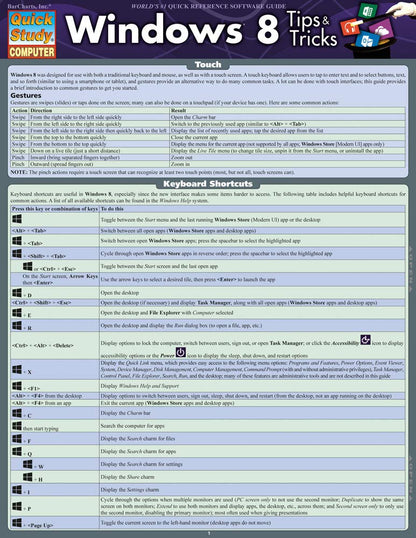 Windows 8 Tips & Tricks (Quick Study Computer)