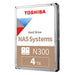 Toshiba N300 4TB Internal NAS Hard Drive, 3.5’’ SATA HDD, 7200 RPM, 24/7 Operation, Supports 1-8 bay systems, 128MB Cache, 180TB/Year workload, 3yr Warranty (MN10ADA400ES).