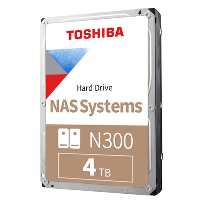 Toshiba N300 4TB Internal NAS Hard Drive, 3.5’’ SATA HDD, 7200 RPM, 24/7 Operation, Supports 1-8 bay systems, 128MB Cache, 180TB/Year workload, 3yr Warranty (MN10ADA400ES).