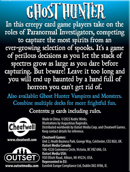 Cheatwell Games Ghost Hunter Spirits Card Game - Ghost Hunter Expandable Card Game Spirits, Designed For 2-6 players, ages 12+