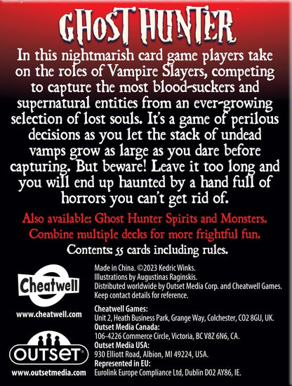 Cheatwell Games Ghost Hunter Vampires Card Game - Ghost Hunter Expandable Card Game Vampires, Designed For 2-6 players, ages 12+