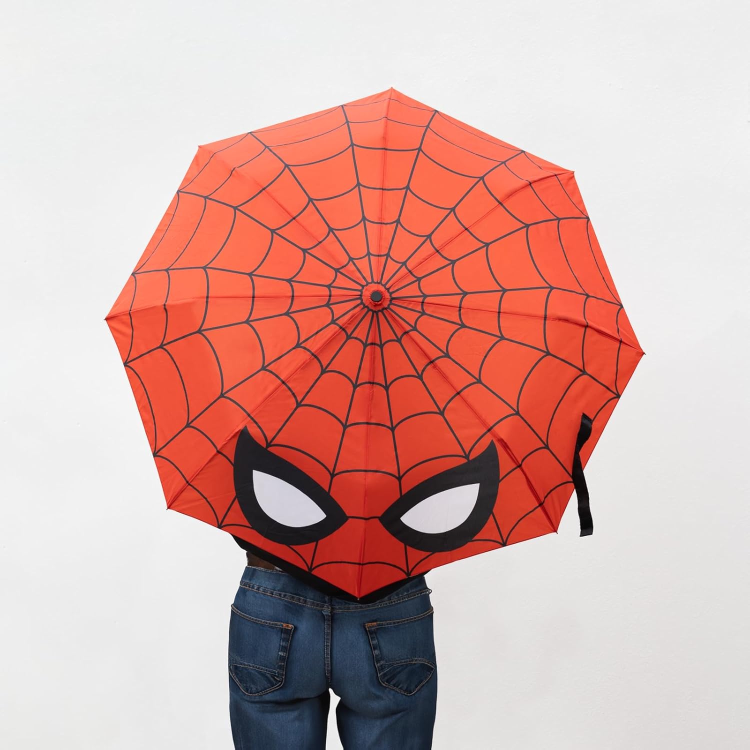 Ombrello Pieghevole Spiderman | Mini ombrello piccolo ideale per bambina/bambino | Ombrello infantile compatto | Regalo per bambino di 10 anni | Regali Supereroi Marvel
