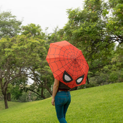 Ombrello Pieghevole Spiderman | Mini ombrello piccolo ideale per bambina/bambino | Ombrello infantile compatto | Regalo per bambino di 10 anni | Regali Supereroi Marvel