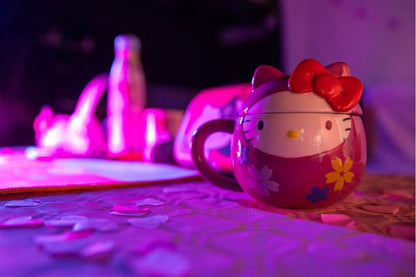 Konix Hello Kitty 3D Mug, Ceramic Mug, 500 ml, Kawaii Design, White and Pink