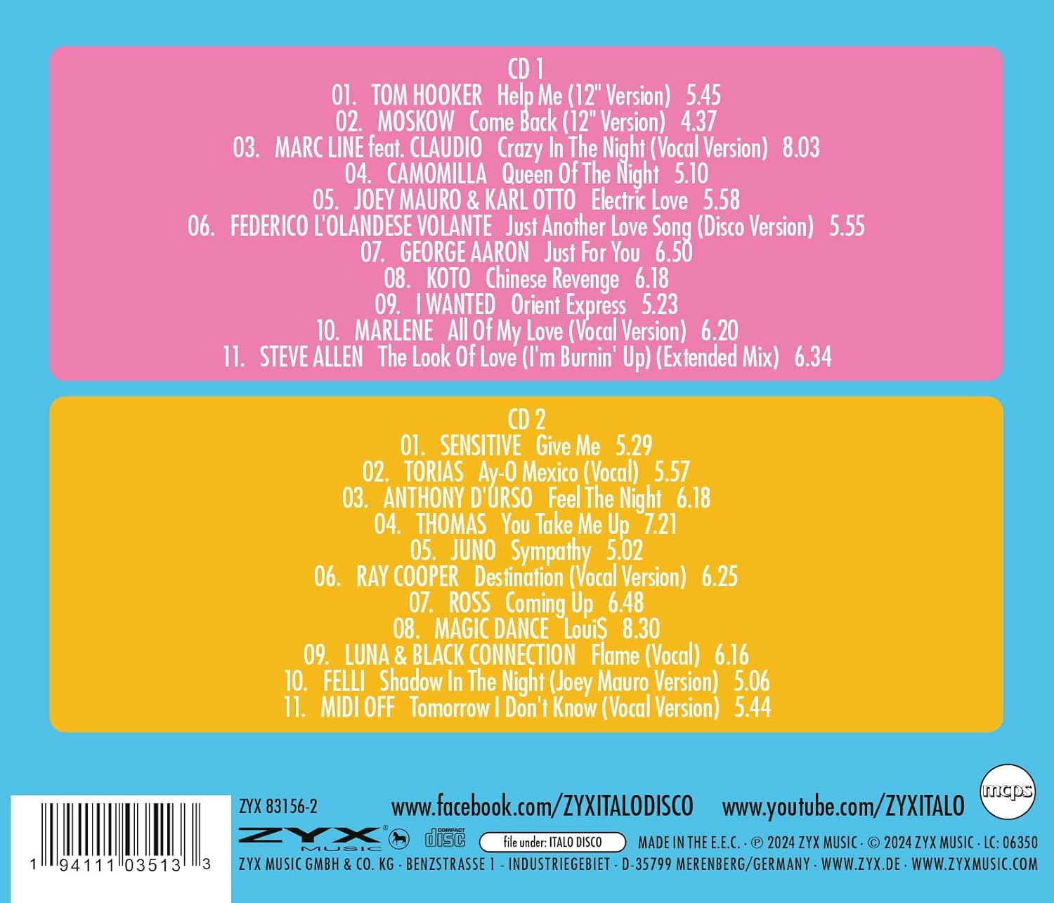 Zyx Italo Disco Collection 34