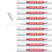 edding 8046 Ready white industry pen - white - 10 pens - round nib 1-3 mm - white permanent marker for marking and labelling metal, glass, stone or plastic - permanent & Smudge-proof