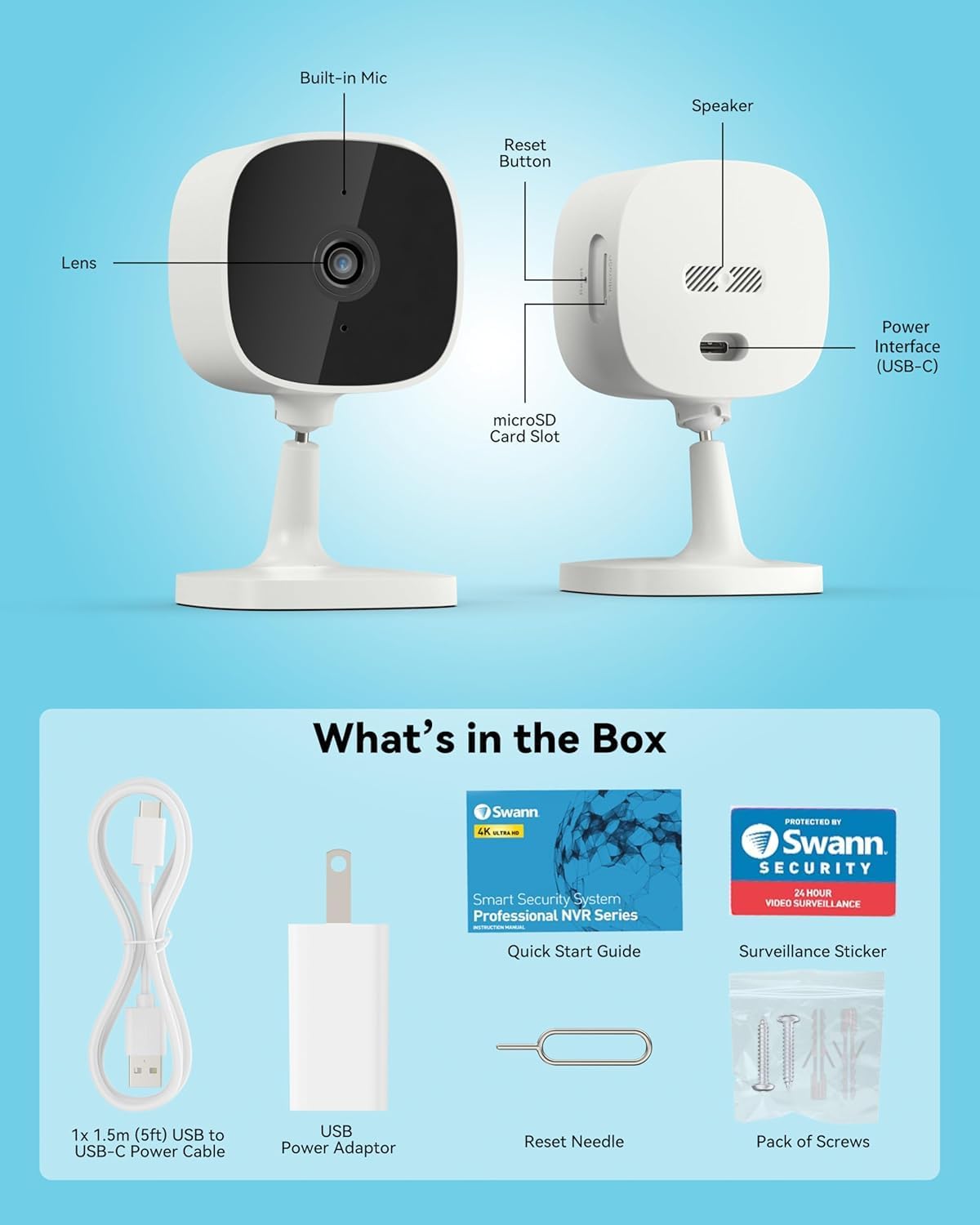 EUK-Swann EVO 2K Indoor Wi-Fi Camera