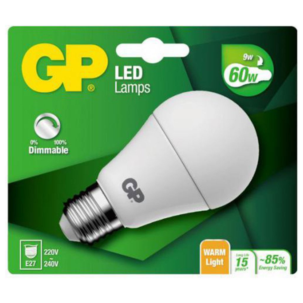`Gp - Led Lamp Classic, E27, Dim, 9W (60W), 806Lm`