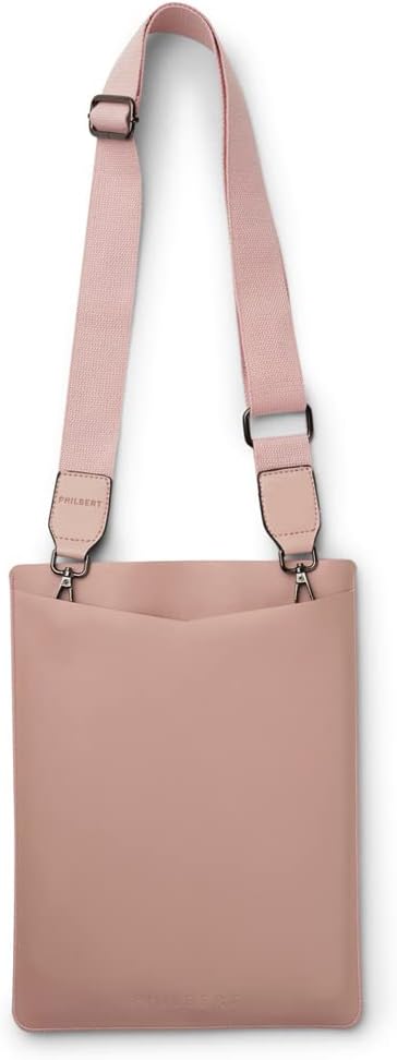 Veganistische lederen laptophoes. Nieuw ultradun ontwerp. Past op 13 inch MacBook Air, MacBook Pro, MacBook Pro Touch Bar en laptops tot 12,1 x 8,5, Rosa | Philbert Danish Design