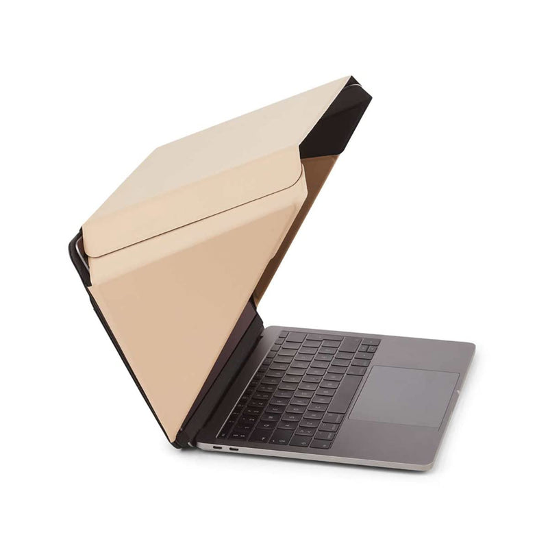 Philbert Design Zonnescherm en Privacy Lux Hood | Universeel voor 12"-13"-14" Laptops | Beige | Milieuvriendelijke Materialen | Glans Vermindering | Hittebestendig | Opvouwbaar/Draagbaar | Octrooi nr. D790551