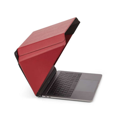 Philbert Danish Design Lux kap voor 4-in-1 laptop - schermschaduw, privacyscherm, hittebescherming, contrastverbetering - geschikt voor 15"-16" laptops, zelfstaande hoes met zak - rood
