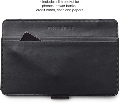 Philbert Danish Design Lux kap voor 4-in-1 laptop - schermschaduw, privacyscherm, hittebescherming, contrastverbetering - geschikt voor 15"-16" laptops, zelfstaande hoes met zak - rood