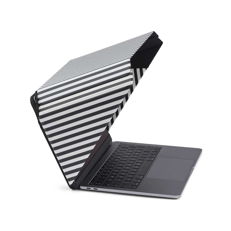 Philbert Danish Design Lux kap voor 4-in-1 laptop - schermschaduw, privacy, hittebescherming, contrastverbetering - geschikt voor 15"-16" laptops, zelfstaande hoes met zak - gestreept