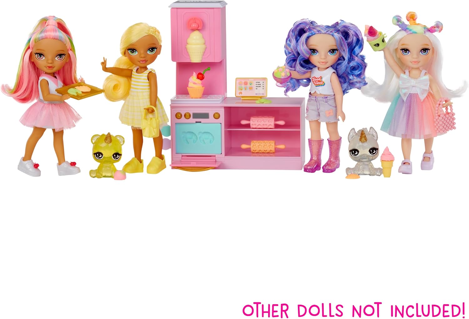 Rainbow High Littles Dessert Shop with Kandy Playset - Comes with a Small 14 cm Pink Doll, Make Ice Cream and Sweets, For Children Ages 4+