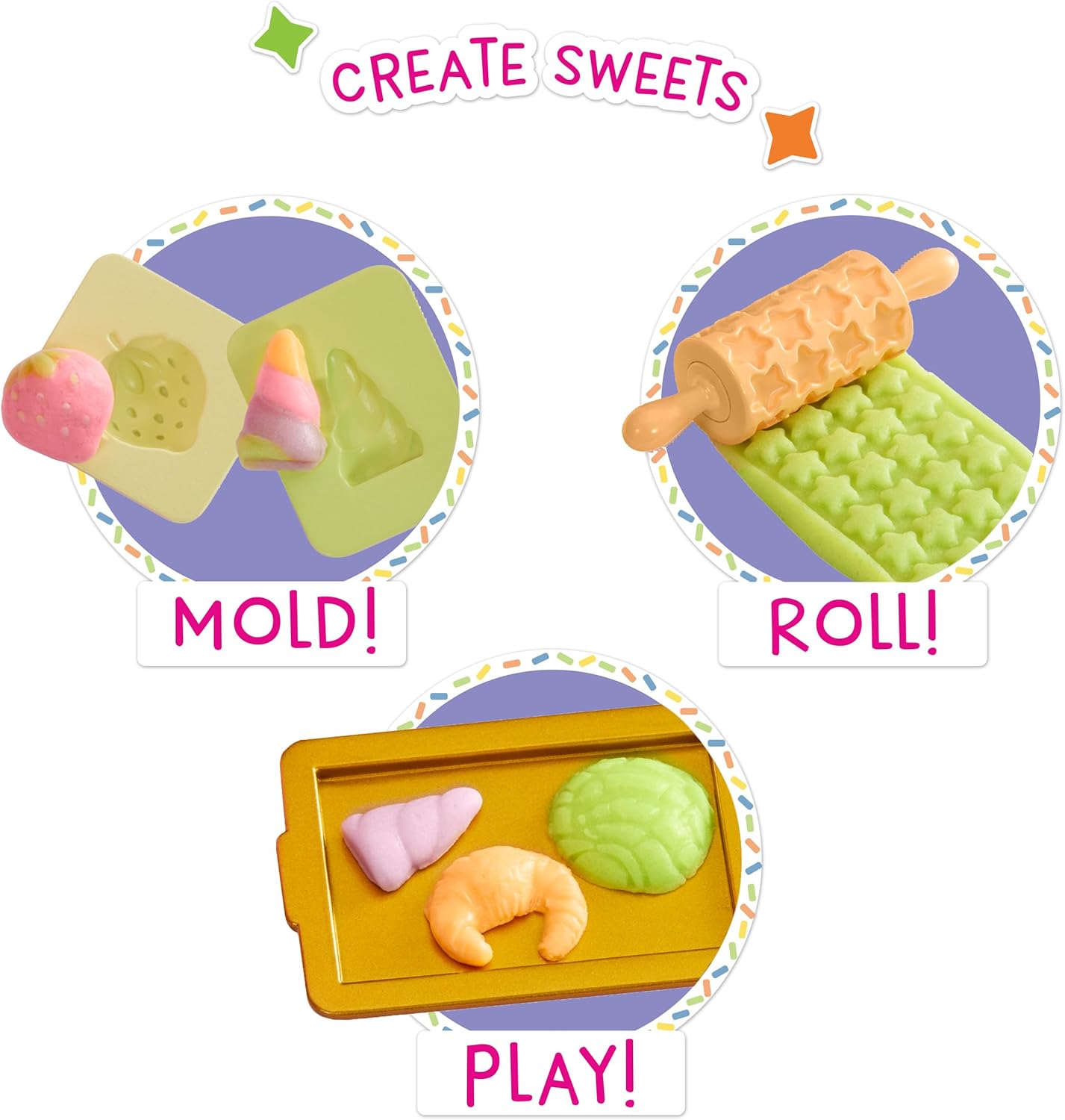 Rainbow High Littles Dessert Shop with Kandy Playset - Comes with a Small 14 cm Pink Doll, Make Ice Cream and Sweets, For Children Ages 4+