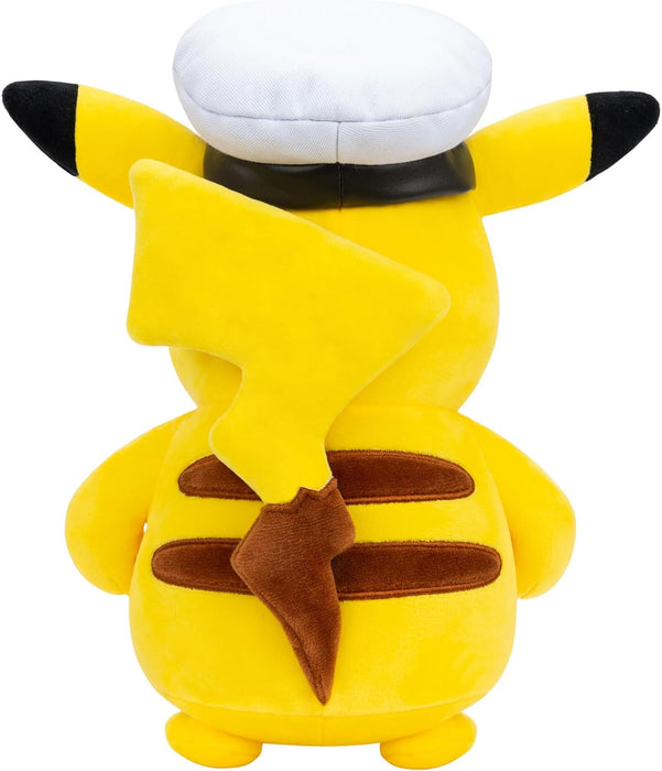 Pokémon Captain Pikachu Plush - 8-Inch Soft Plush with Captain's Hat and Authentic Details