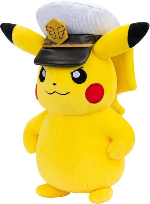 Pokémon Captain Pikachu Plush - 8-Inch Soft Plush with Captain's Hat and Authentic Details