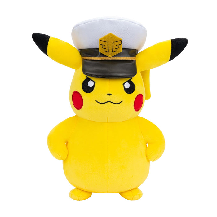Pokémon Captain Pikachu Plush - 8-Inch Soft Plush with Captain's Hat and Authentic Details