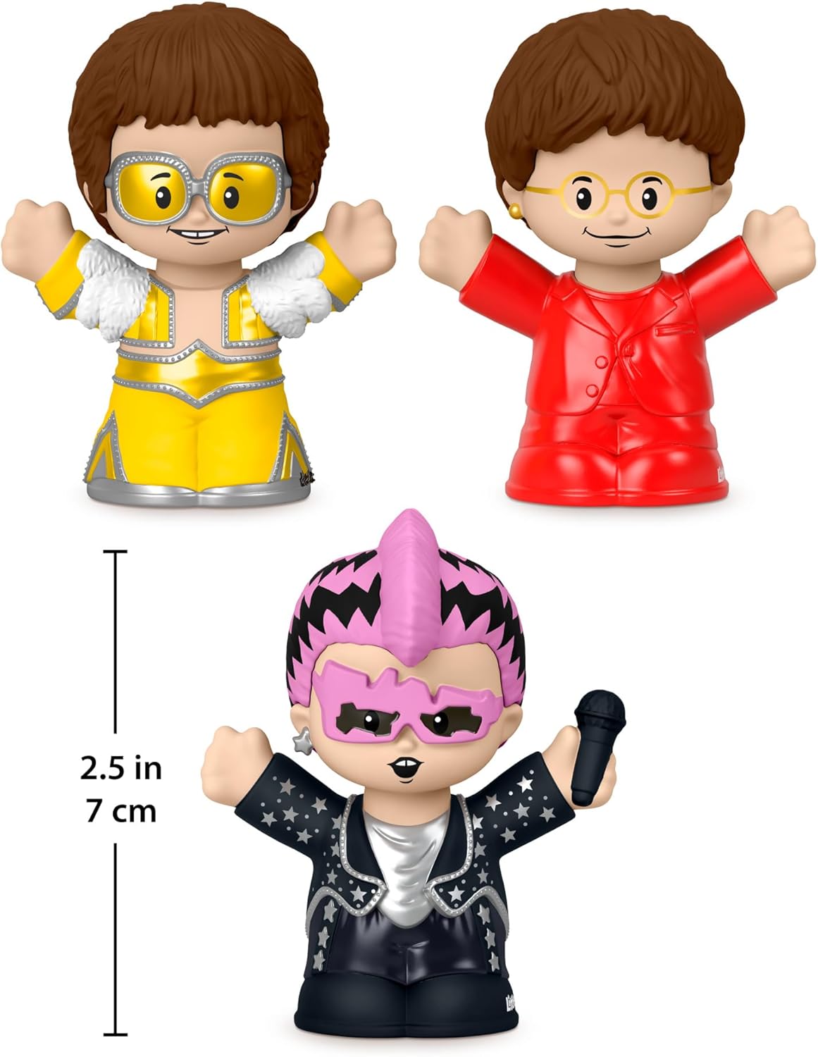 Little People Collector Elton John Special Edition Set for Adults & Fans, 3 Figures in a Display Gift Box, HVG78