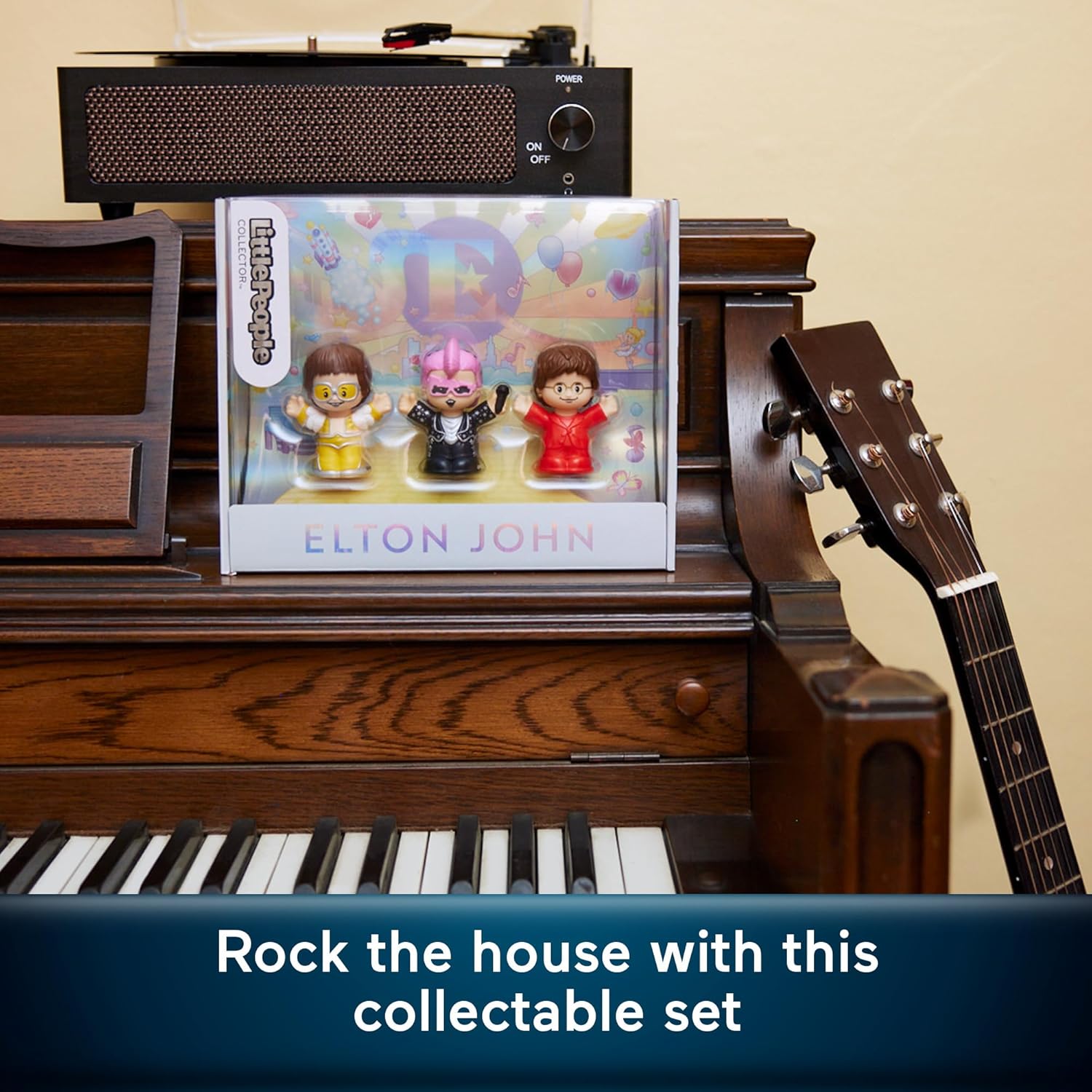 Little People Collector Elton John Special Edition Set for Adults & Fans, 3 Figures in a Display Gift Box, HVG78