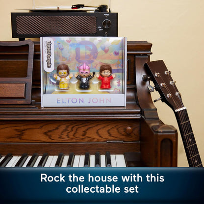 Little People Collector Elton John Special Edition Set for Adults & Fans, 3 Figures in a Display Gift Box, HVG78