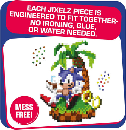 TOMY Jixelz® Remix Sonic The Hedgehog Craft Kit – Chillin’ Sonic – 1200+ Pieces