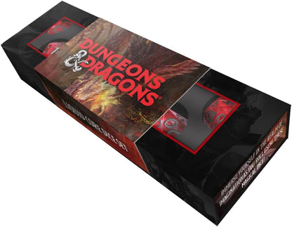 FanRoll Officially Licensed Dungeons & Dragons Red Liquid Core Dice Set